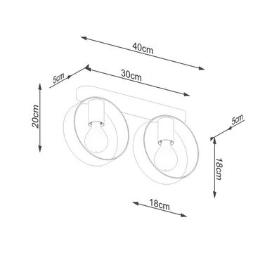 etc-shop Deckenstrahler, Deckenlampe Wohnzimmerlampe Flurleuchte Deckenleuchte Stahl Weiss