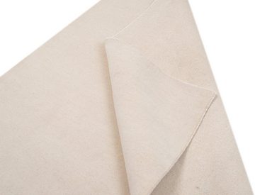 Wollteppich Holi, THEKO, rechteckig, Höhe: 13 mm, Uni-Farben, leicht meliert, reine Wolle, handgewebt mit Knüpfoptik