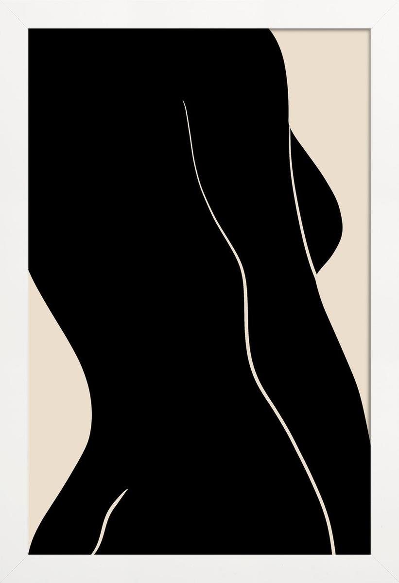 St), Galeriequalität mit weißen Poster (1 1 in cm Juniqe Poster einem Graphite Fine-Art-Print breiten, Rand Holzrahmen, mit