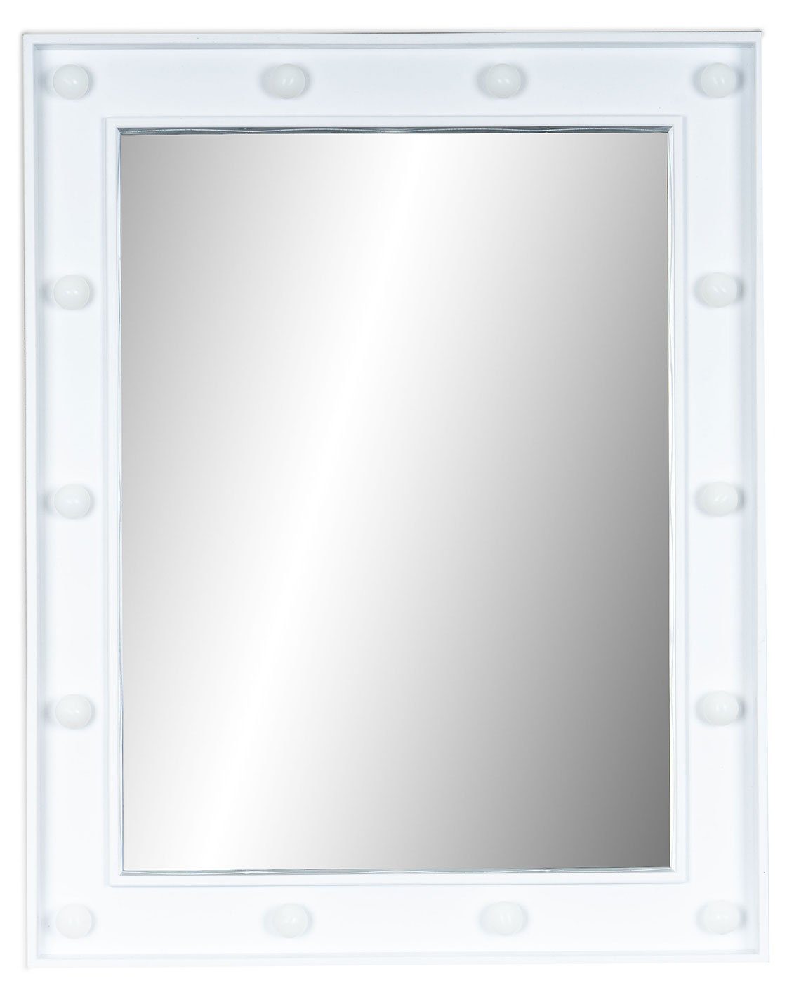 LED Wanddeko Weiß Mit Schminkspiegel Wandspiegel, Wandspiegel Spiegel Levandeo® 39x49cm