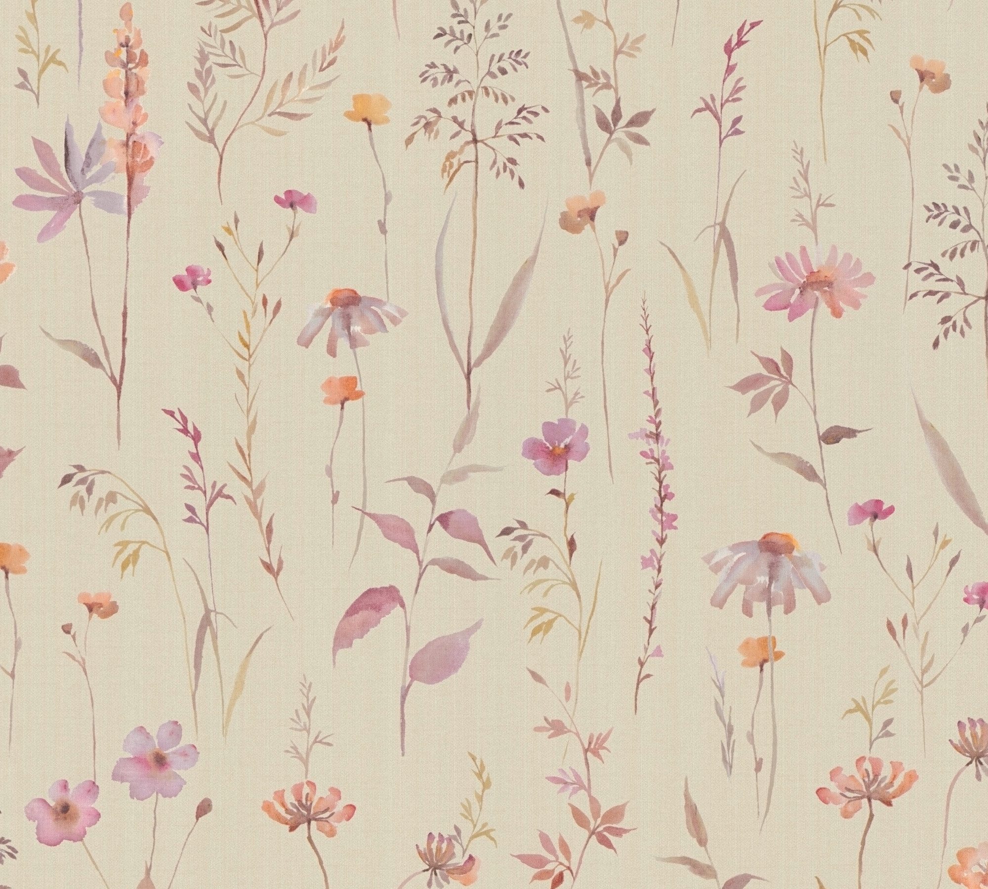 A.S. Création Vliestapete Trend Spectrum Floral – Romantische Blütenranken Vliestapete, leicht strukturiert, floral, matt, geblümt, (1 St), Romantische Blüten-  – Bild 5 von 5