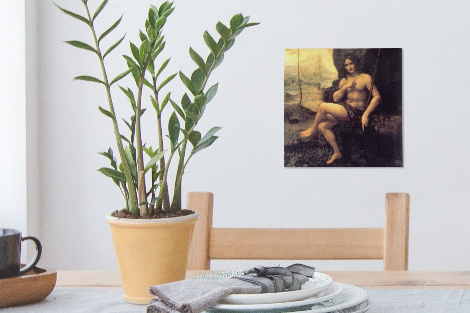 OneMillionCanvasses® Leinwandbild der da Wohnzimmer Johannes Vinci, für heilige Schlafzimmer Leinwand (1 - Leonardo Wüste Bilder St), in Der
