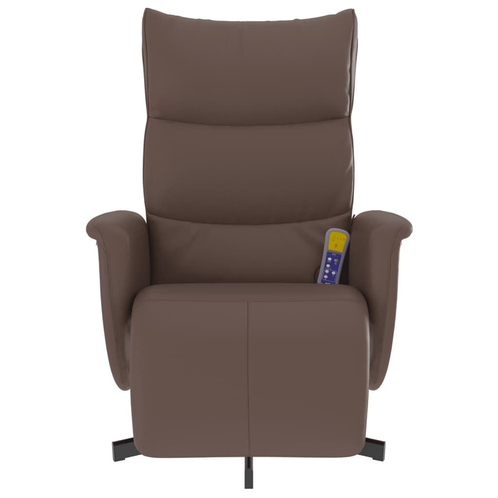 vidaXL Sessel Massagesessel mit Fußteil Braun günstig online kaufen