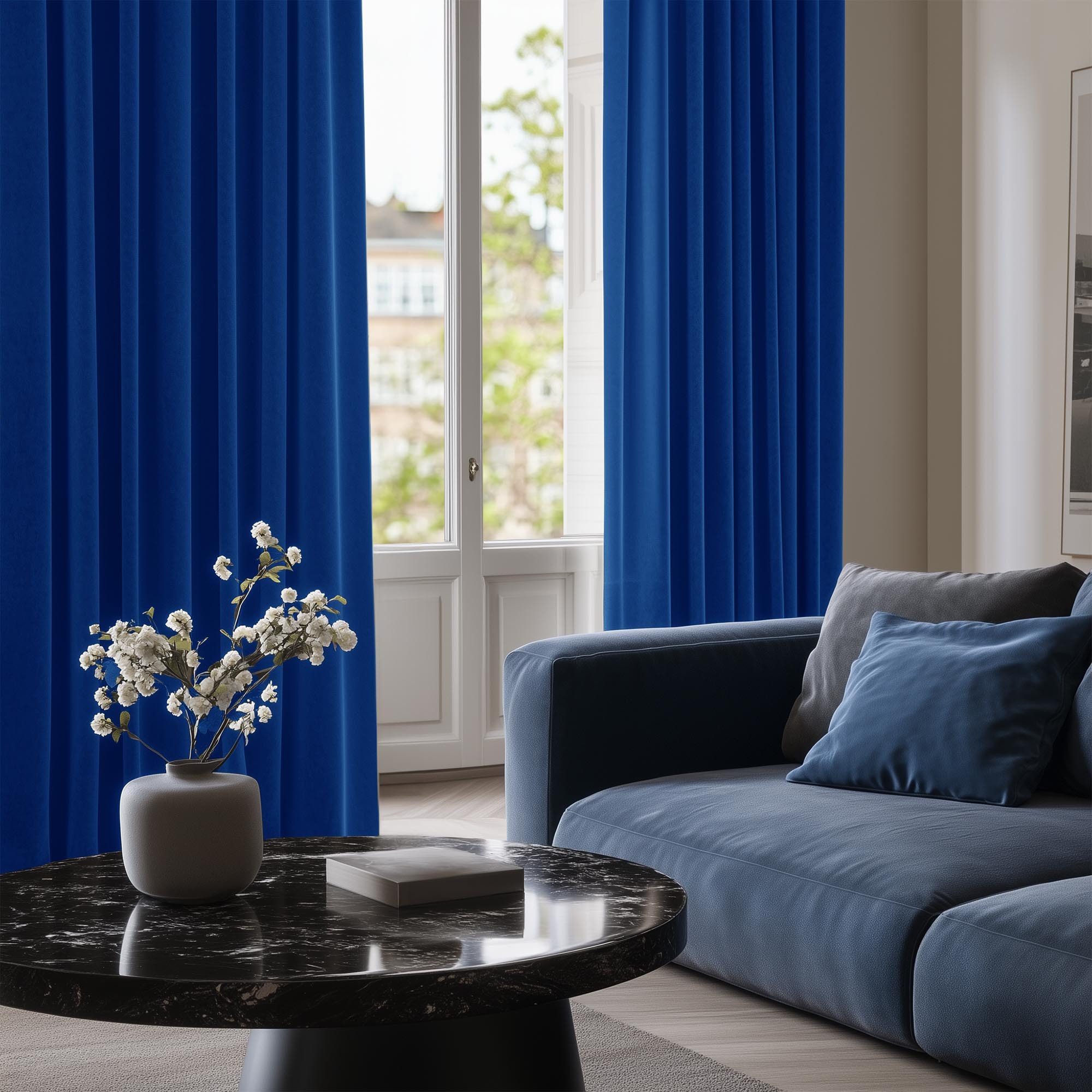 Deconovo Verdunkelungsvorhang Gardinen mit Ösen Blickdichte Vorhang Kälteschutz Schlafzimmer 2er Set, Blackout Curtain einfarbig Thermo Vorhang Verdunkelung Wär – Bild 4 von 5
