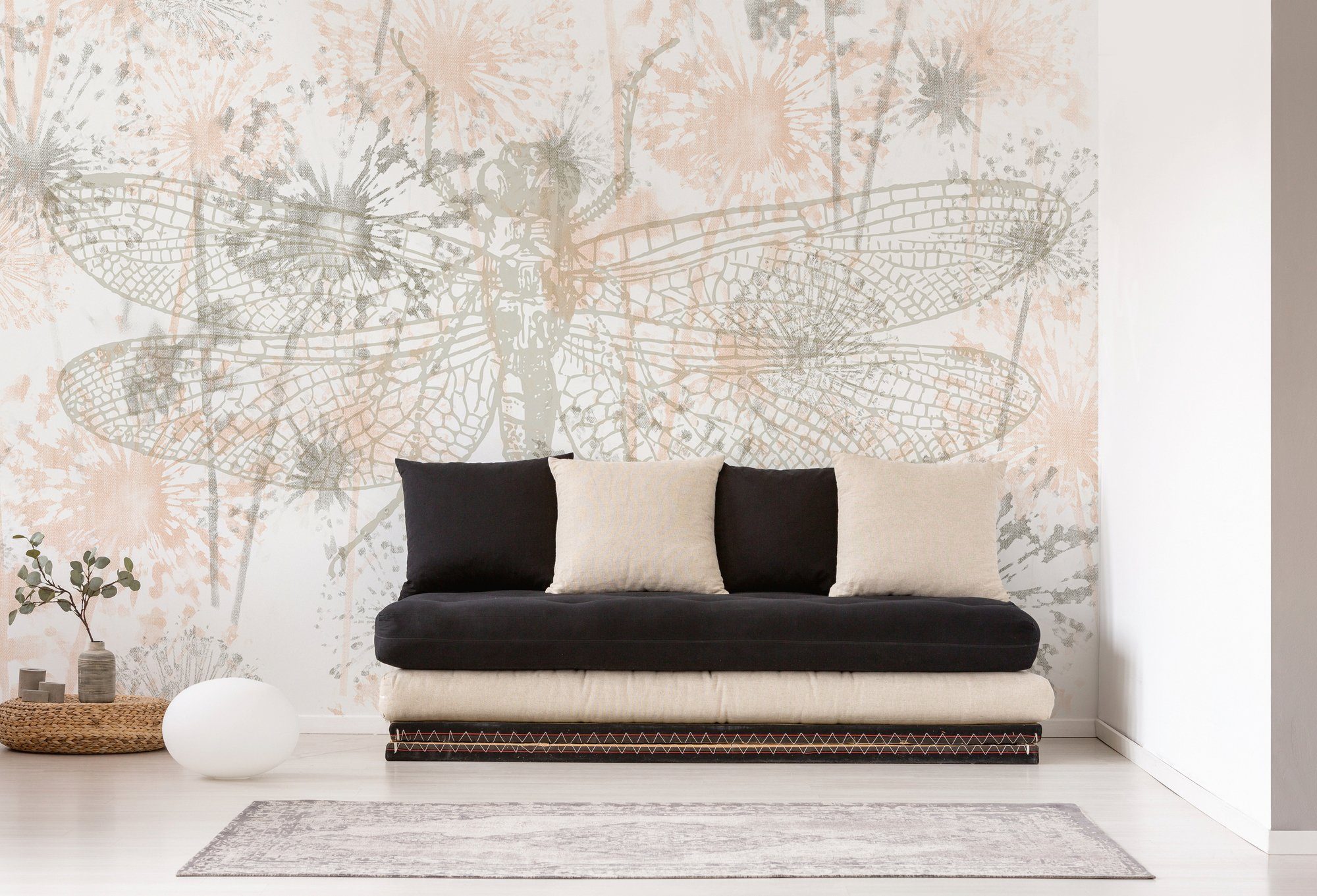 Architects Paper Fototapete Atelier 47 Dragon Fly 2, glatt, floral, (4 St), Vlies, Wand, Schräge, Decke