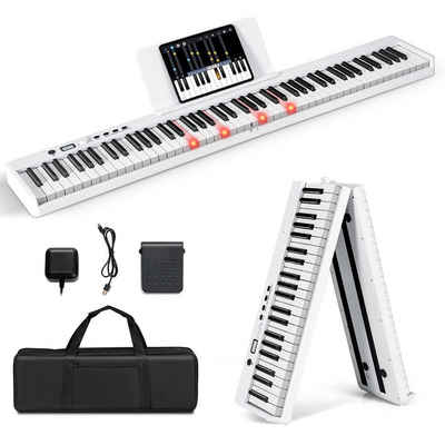 COSTWAY Keyboard »88 tasten Digitalpiano, elektrisch«, beleuchten Tasten, 2 Lehrmodi, mit dualer drahtloser Verbindung