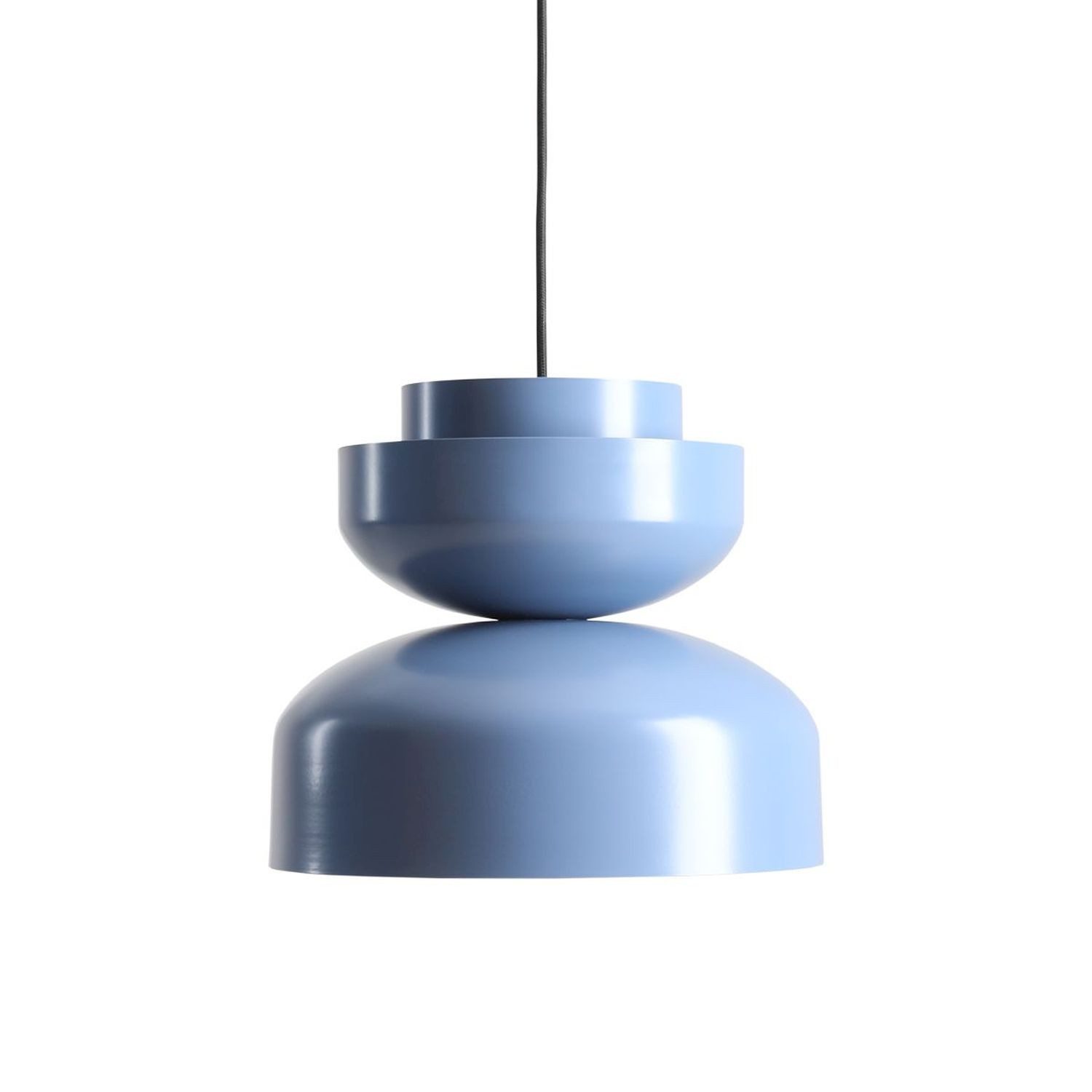 Licht-Erlebnisse Pendelleuchte FARO, ohne Leuchtmittel, Metall E27 Ø 30 cm rund H: max. 230 cm Blau Modern