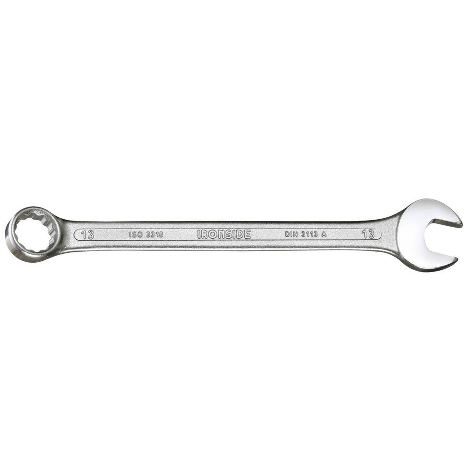 IRONSIDE Ratschenringschlüssel Ring-Maulschlüssel 15 mm Chrom-Vanadium-Stahl