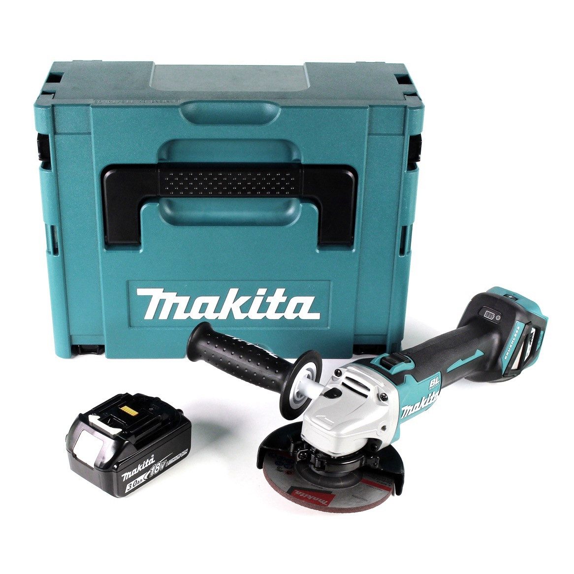 Makita Akku-Winkelschleifer DGA 511 F1J Akku Winkelschleifer 18V 125mm Brushless + 1x Akku 3,0Ah