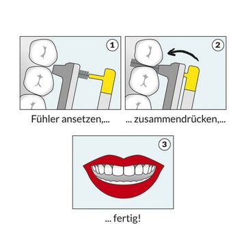 WINGBRUSH Zahnpflege-Set Gelb, 3x Bürstenaufsätze 8x Aufsätze ISO 0 - S