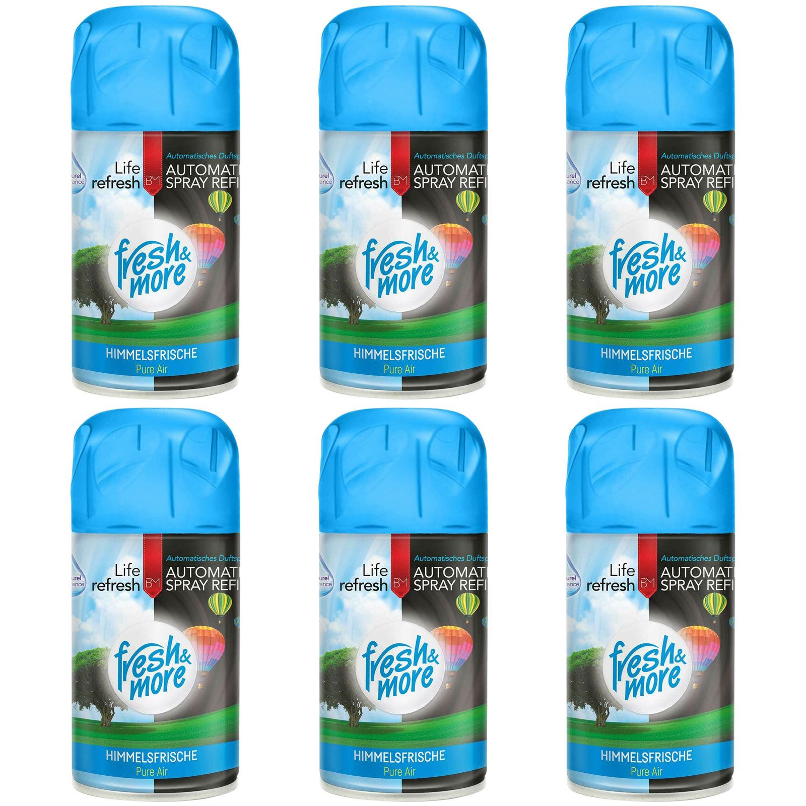 fresh & more Raumduft Lufterfrischer Nachfüller (6er Pack, 6-St., 250ml)