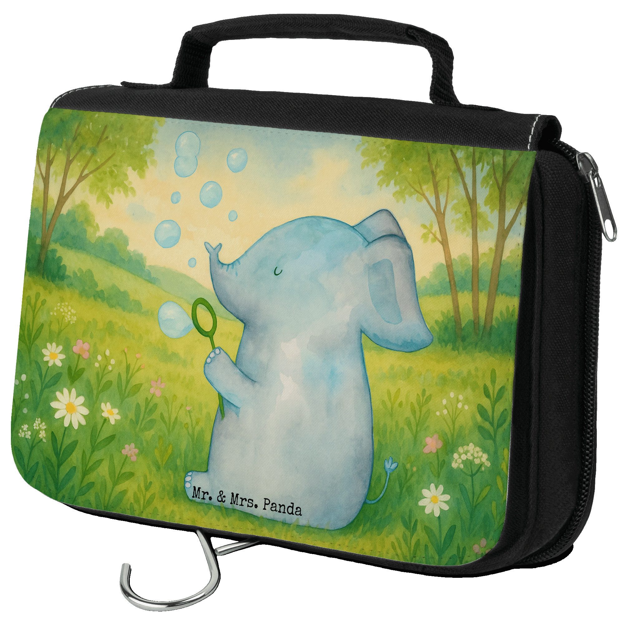 Kulturbeutel Elefant Seifenblasen Design, kosmetiktäschchen, Weiß, kosmetiktäschch