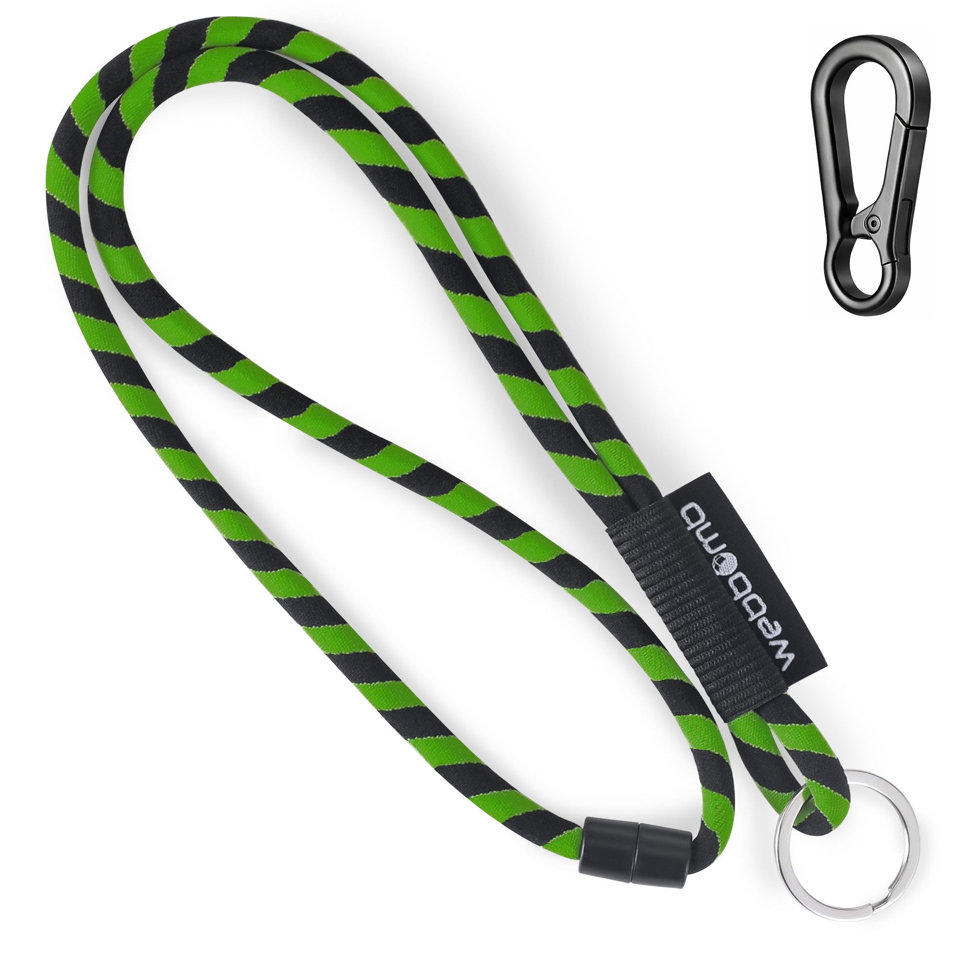 WEBBOMB Schlüsselanhänger Lanyard Tubular Schlüsselband mit Karabiner + Schlüsselring keychain