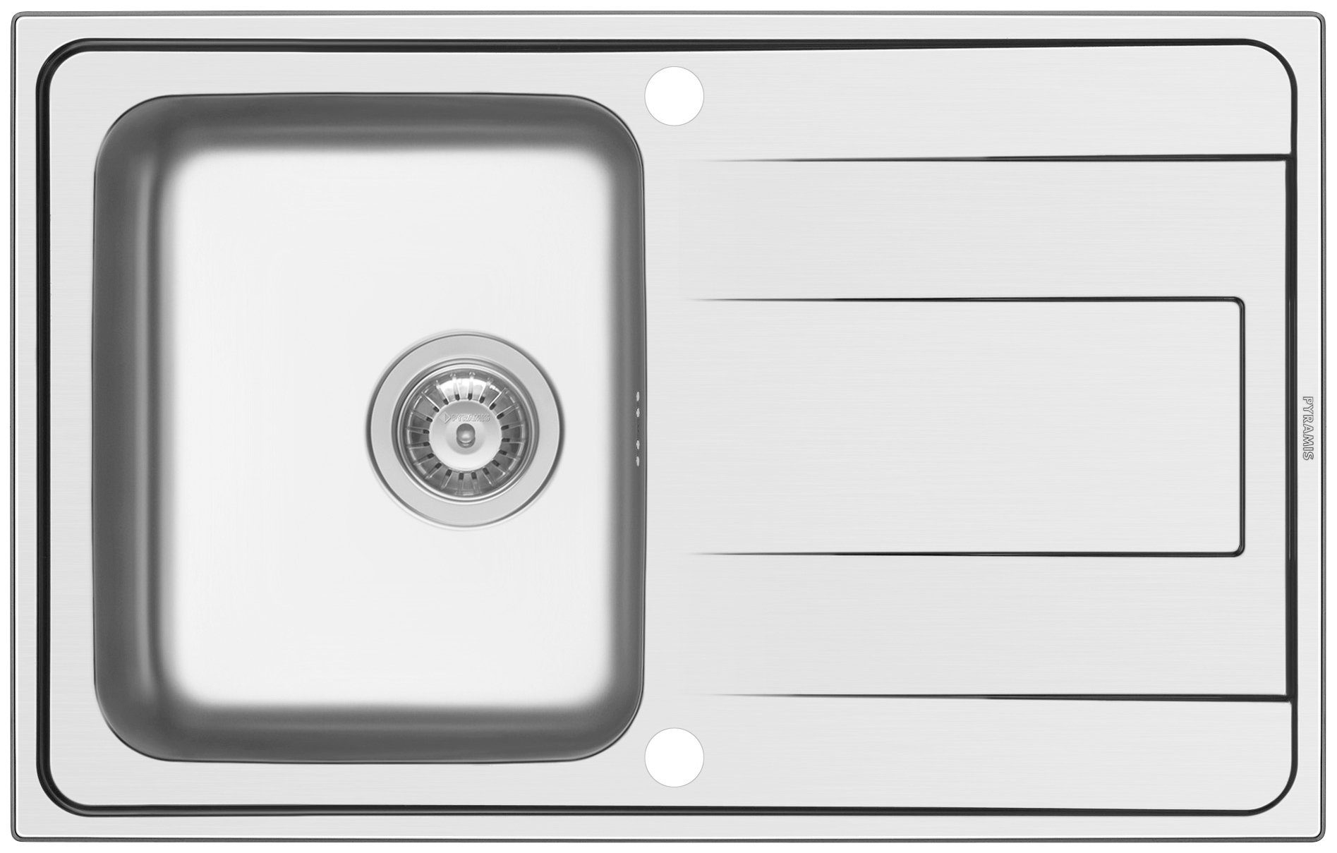 Pyramis Edelstahlspüle Alea, rechteckig, 79/50 cm