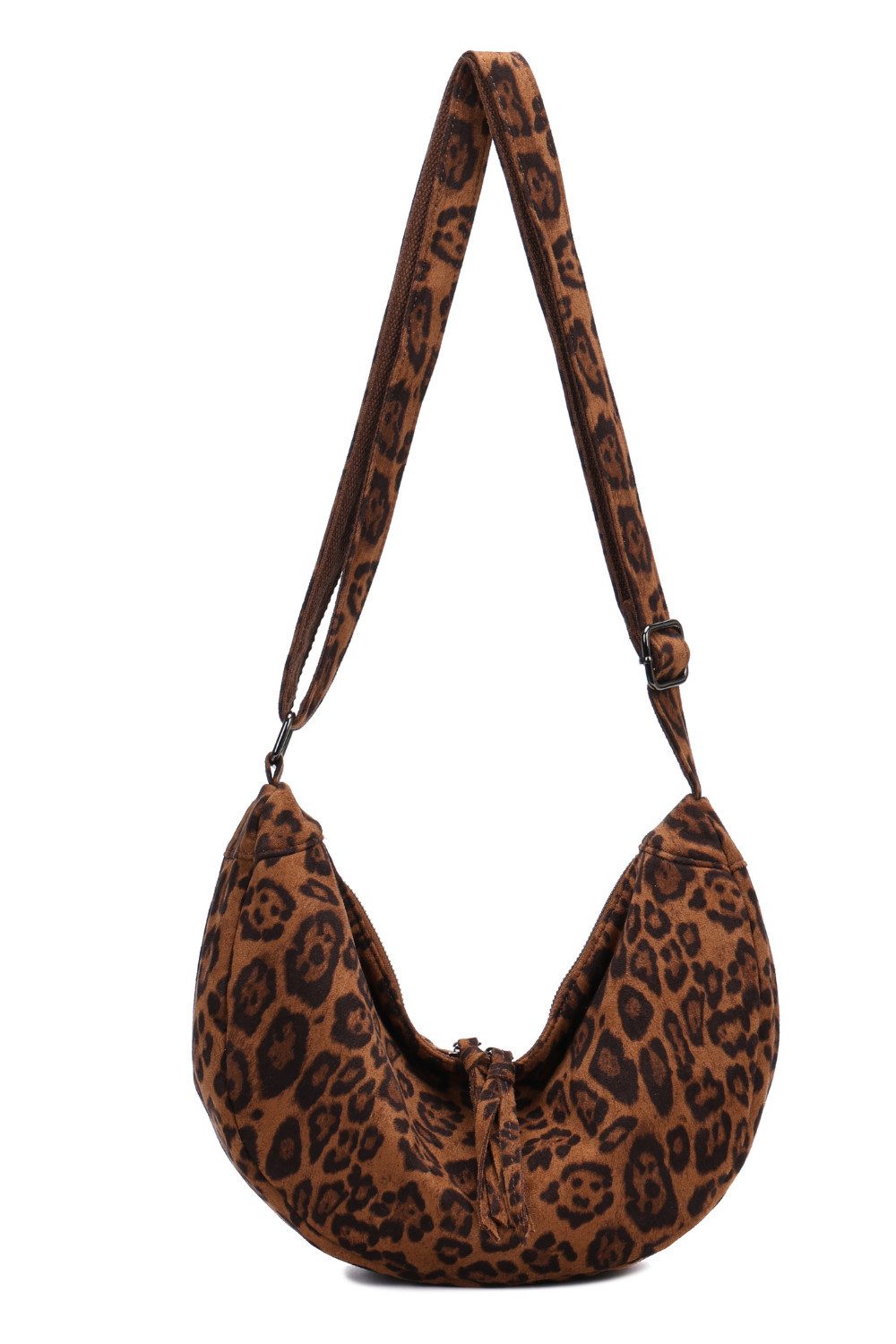 BRISE TASCHE Schultertasche Elegante Halbmond Schultertasche aus Wildleder – Urban Chic Look (Einzeltasche), Halbmondform, weich, leicht, City-Design