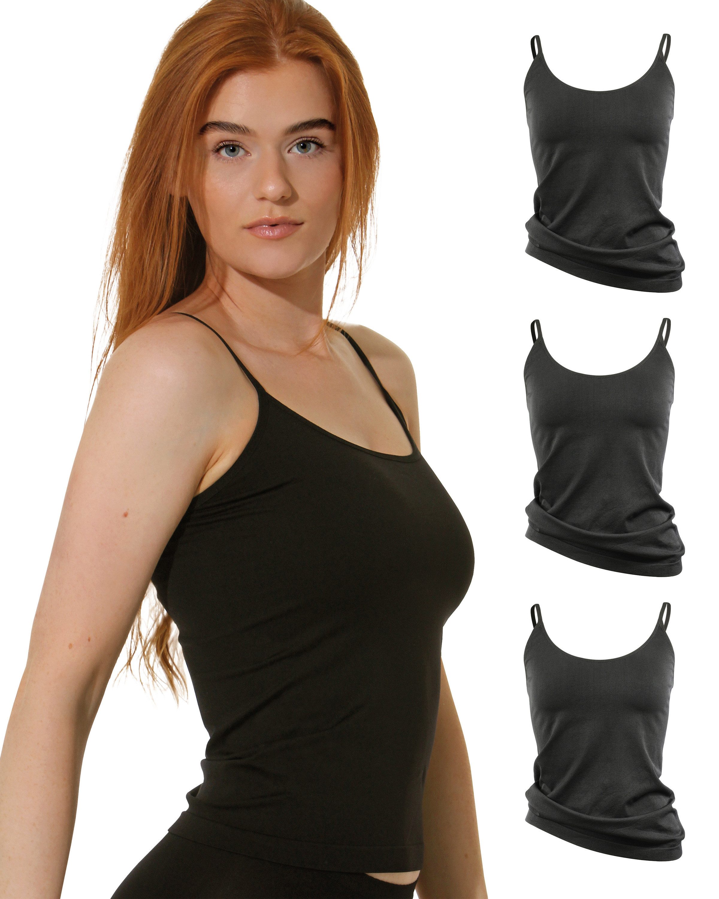 Yenita® Unterhemd Träger Top (4-St) in angenehmer Microfaser-Qualität günstig online kaufen