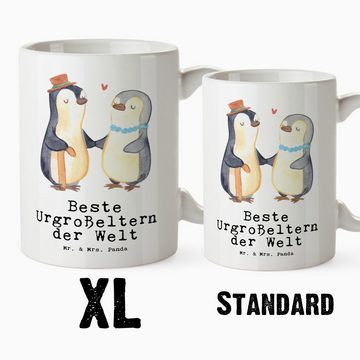 Mr. & Mrs. Panda Tasse Pinguin Beste Urgroßeltern der Welt - Weiß - Geschenk, für, Enkel, XL, XL Tasse Keramik, Großes Füllvolumen