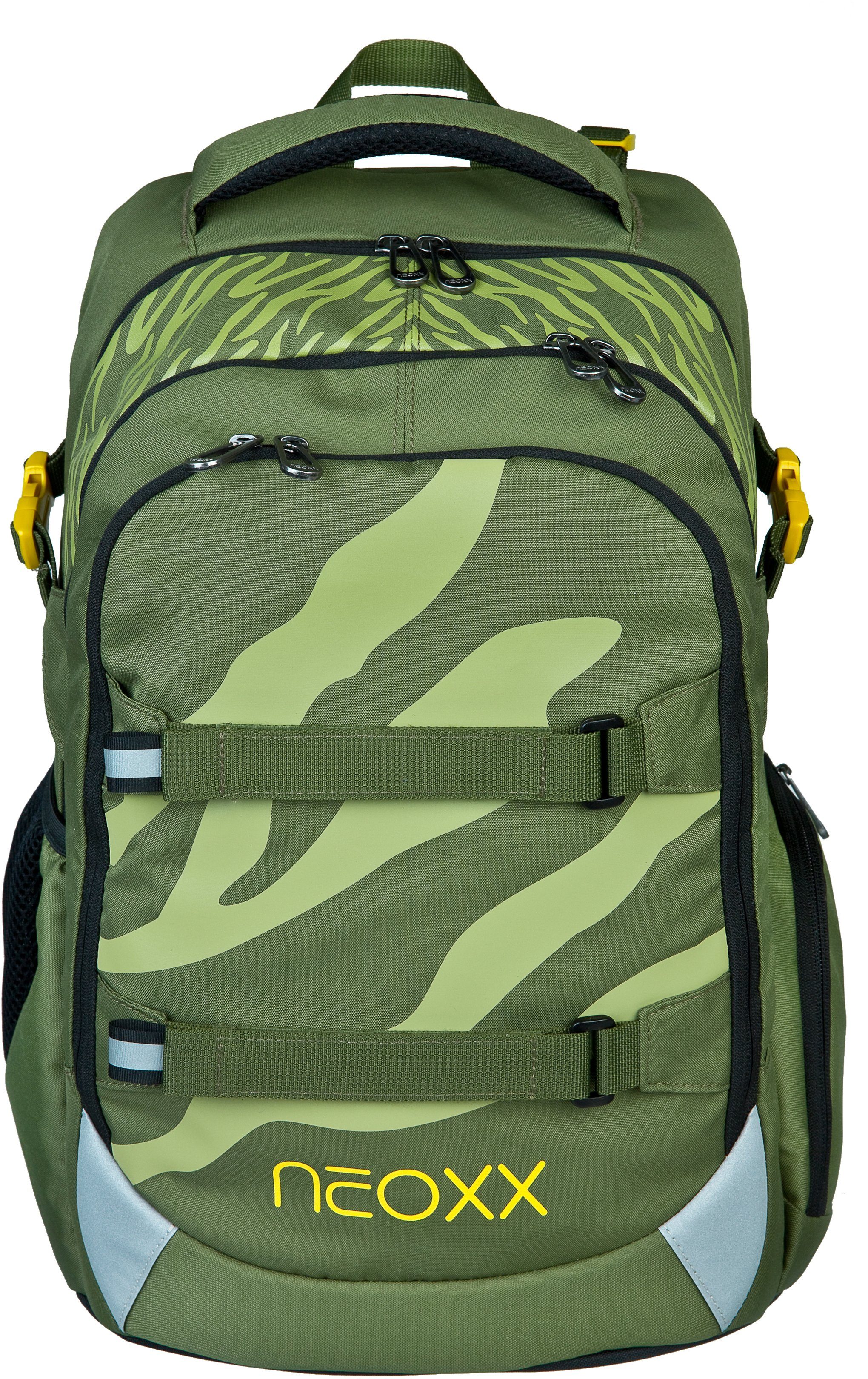 neoxx Schulrucksack Active, Ready for Green, aus recycelten PET Flaschen