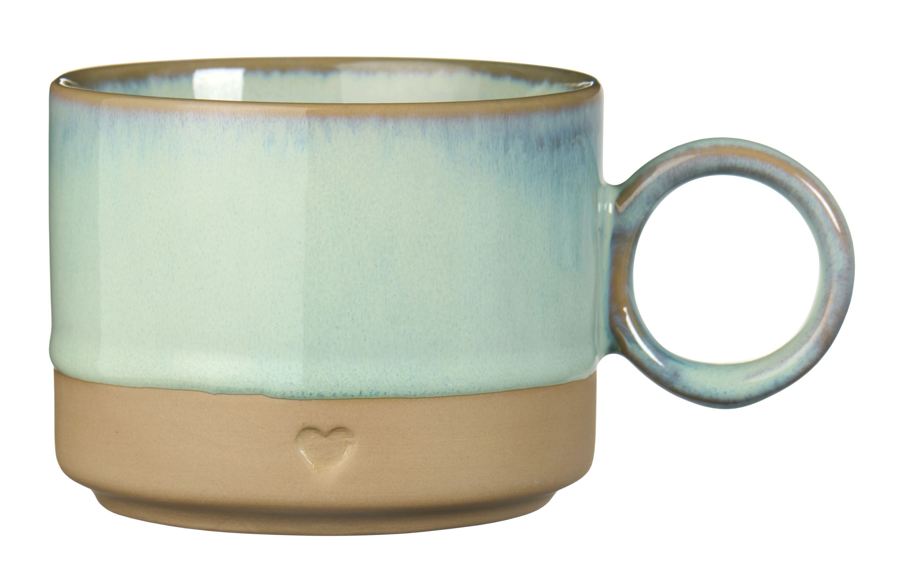 Ib Laursen Tasse Farbauswahl - Ib Laursen Tasse Kaffeetasse Steingut 290ml mit Herz, Steingut