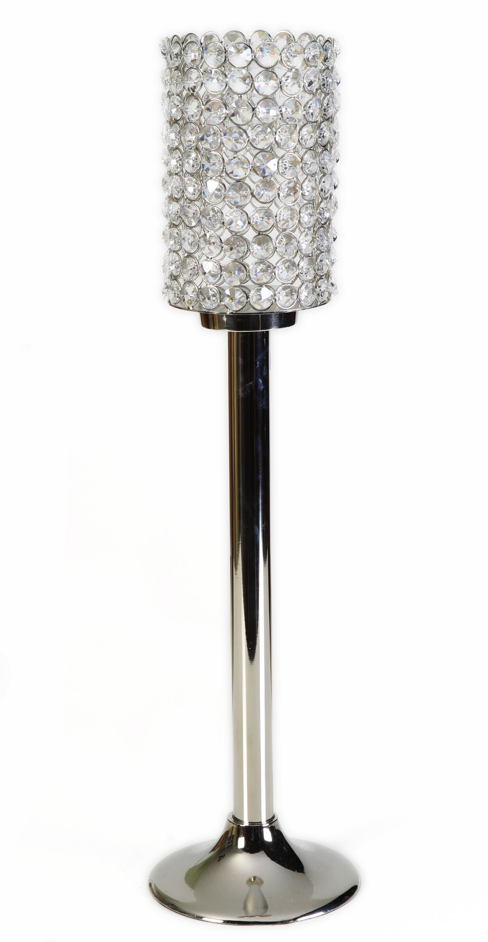 ARTRA Tischkerzenhalter Kristall Crystallights Kerzenständer "Vivian" (Größe:M) silber (1 St)