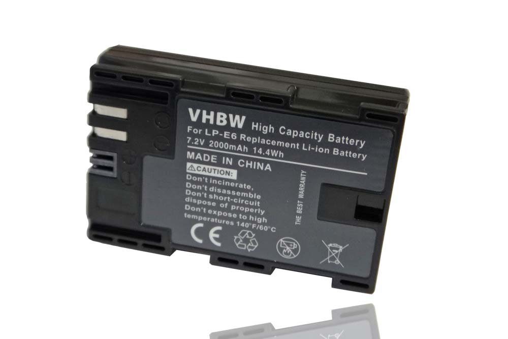vhbw kompatibel mit Canon Batteriegriff BG-E7, BG-9, BG-E6, BG-E13, BG-E14 Kamera-Akku Li-Ion 2000 mAh (7,2 V)