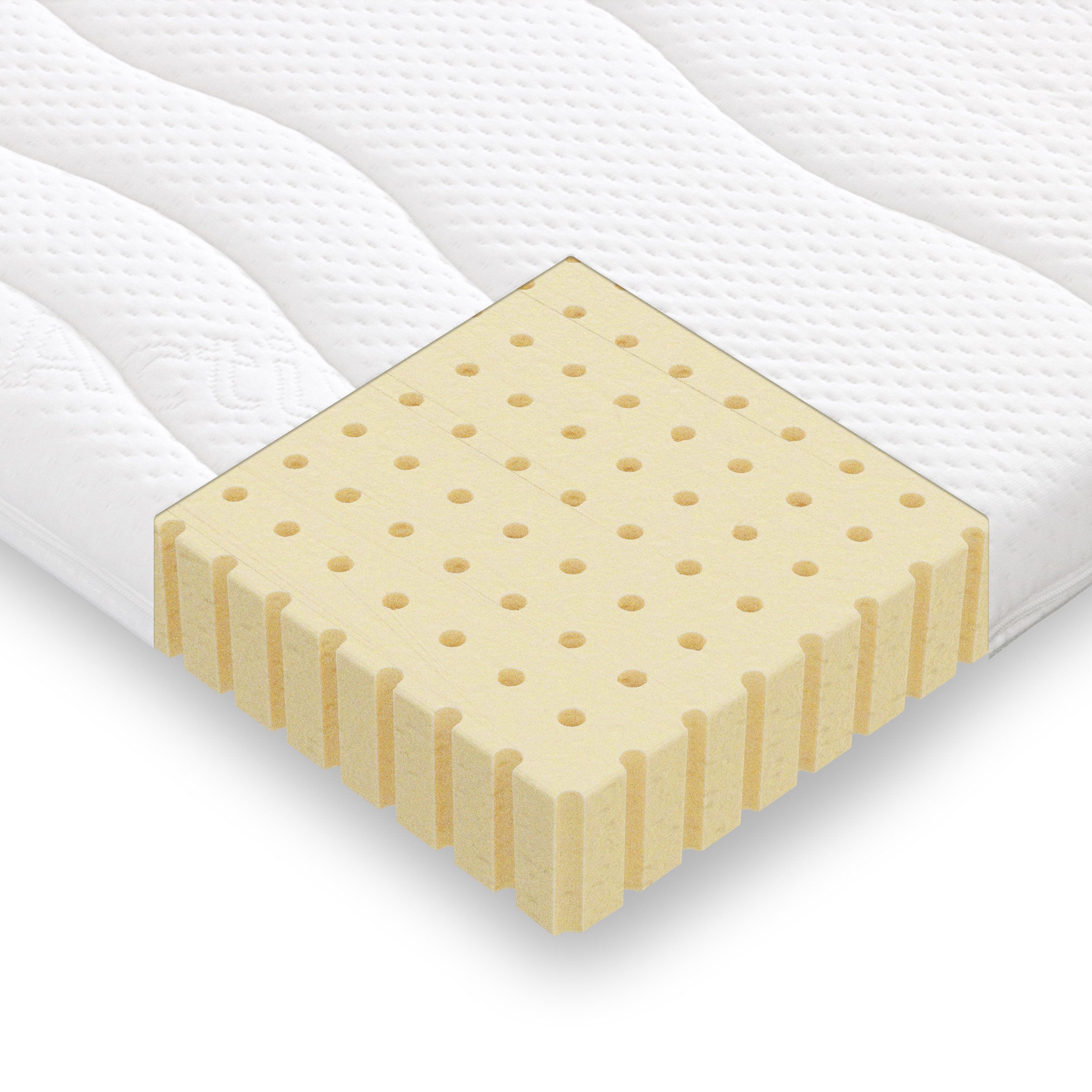 Beco, Цилиндр Latex Plus Boxspring Upgrade für jedes Bett, 6 cm hoch, Latex, Латексные матрасы, Maximale Druckentlastung durch Latex-Schicht