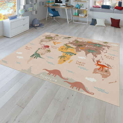 Kinderteppich Rutschfester Teppich Kinderzimmer Spielteppich Mädchen Jungen, TT Home, rechteckig, Höhe: 4 mm