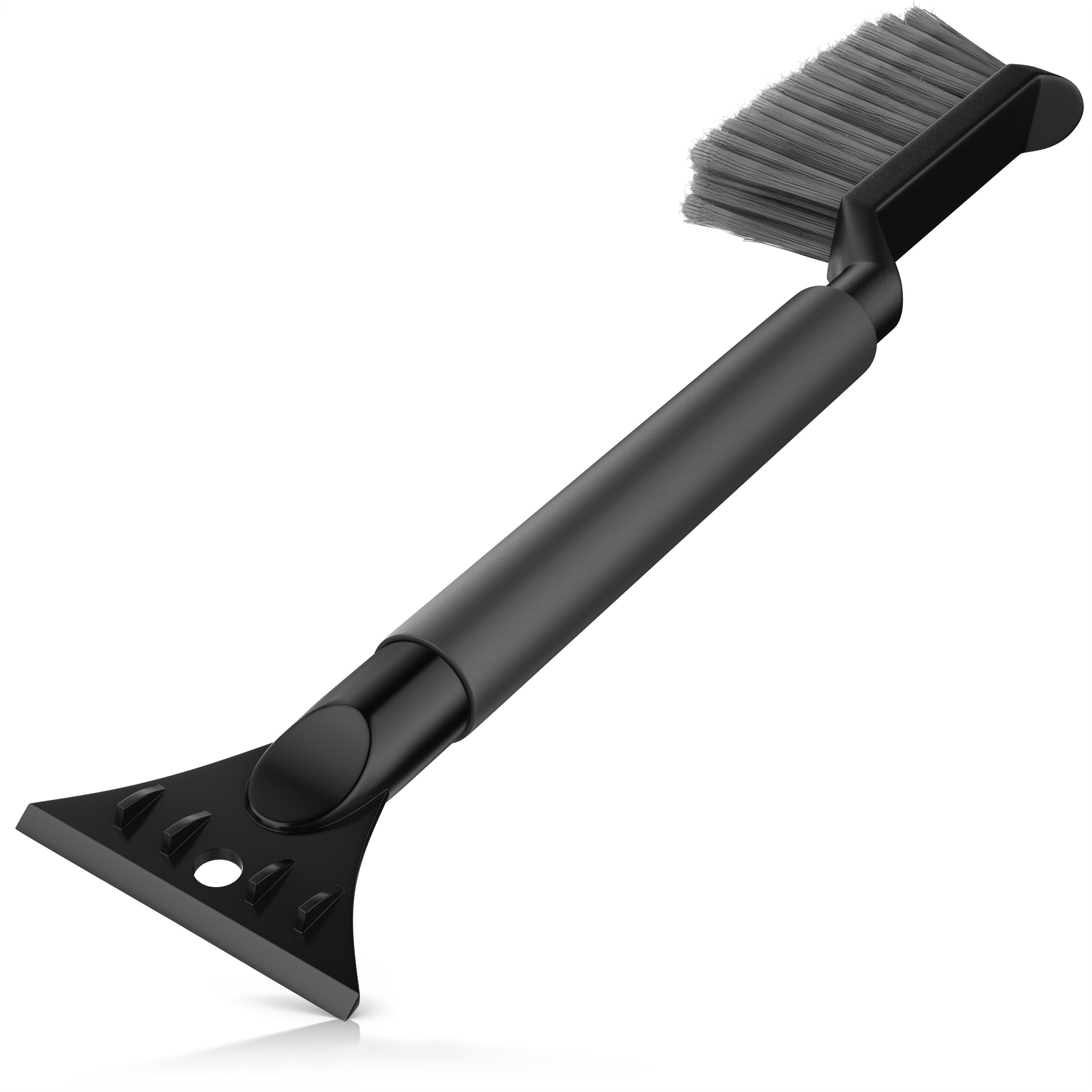 BEARWARE Eiskratzer mit Schneebürste für Auto, Wohnmobil & LKW aus bruchsicherem ABS schonender 2in1 Schaber & Schneebesen 50cm lang mit Eisbrecher Zacken