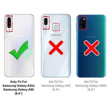 CoolGadget Handyhülle Magnet Case Handy Tasche für Samsung Galaxy A50 / A30s 6,4 Zoll, Hülle Klapphülle Ultra Slim Flip Cover für Samsung A50 Schutzhülle