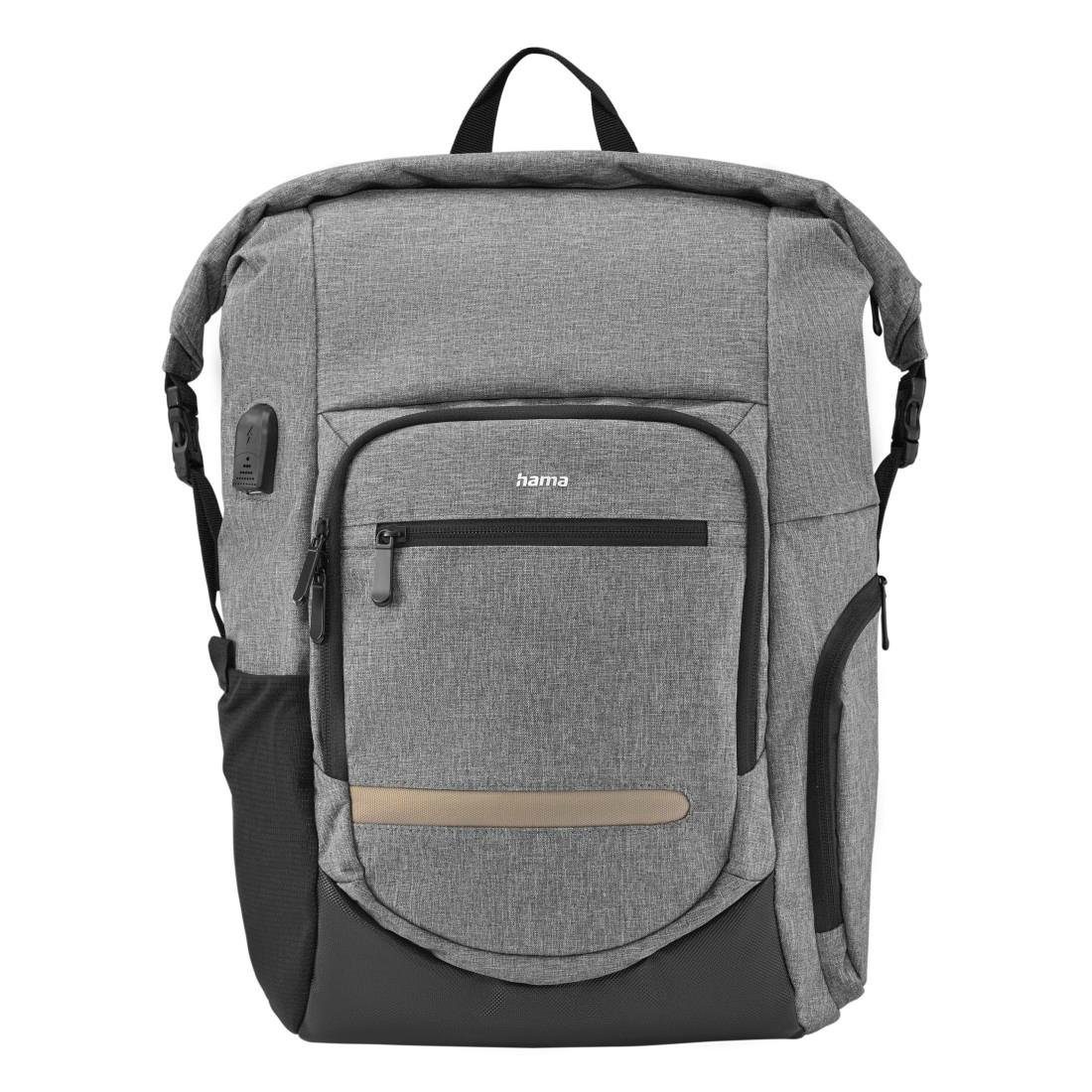 bis Hama "Terra", 40cm Laptoprucksack Rucksack Laptop (15,6) grau