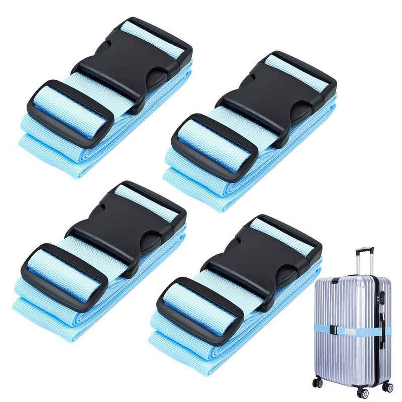 CALIYO Koffergurt »4-Stück Koffergurt Kofferband Gurt Gepäckgurt«, (4-tlg), Luggage Strap für Koffer