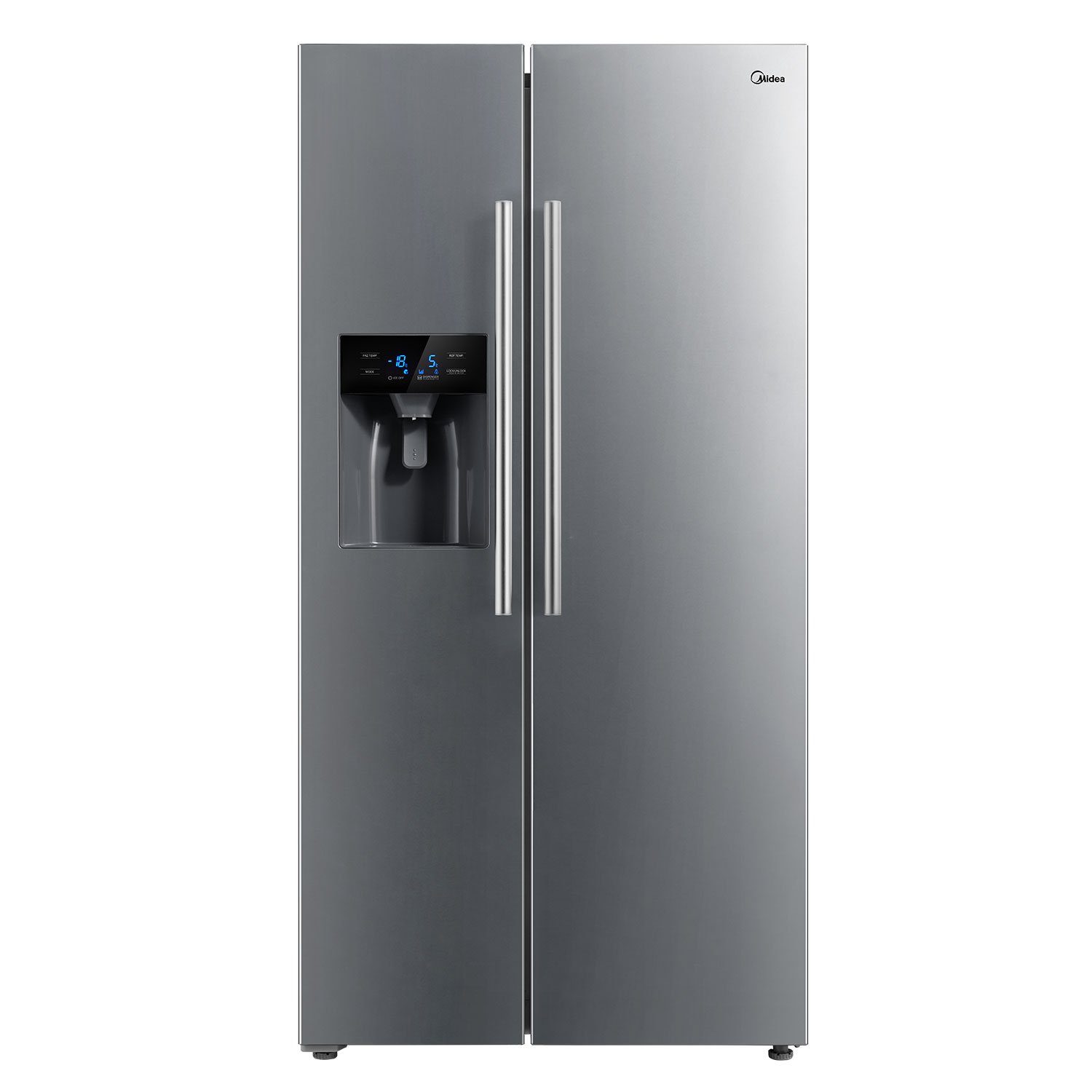 Midea Side-by-Side MERS508FGE02, 176.5 cm hoch, 89.7 cm breit, Dual Inverter Compressor, 3in1 Wasser-/Eisspender und Wassertank
