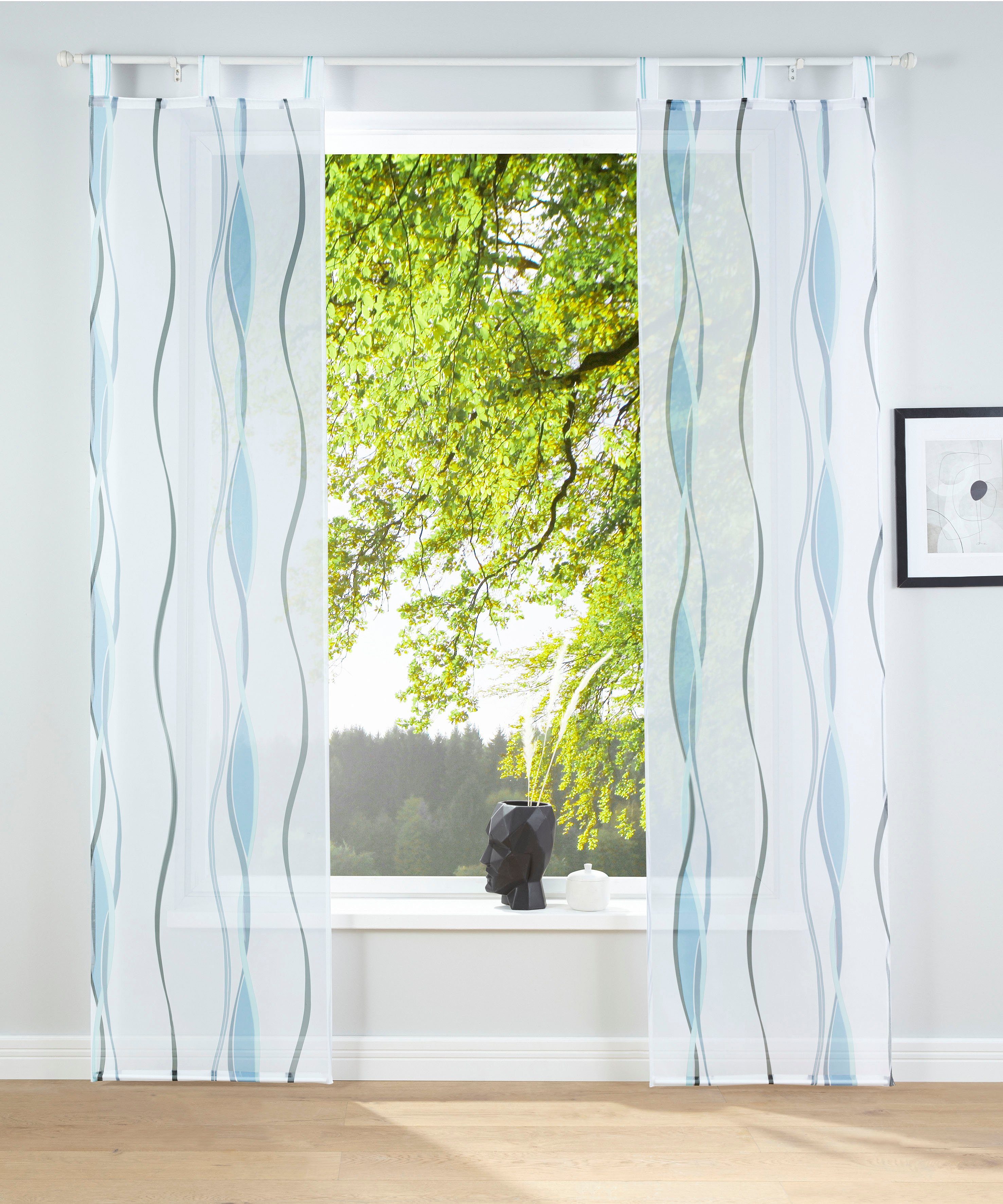 my home Schiebegardine Dimona (2 St), Schlaufen, transparent, Voile, 2er-Se günstig online kaufen