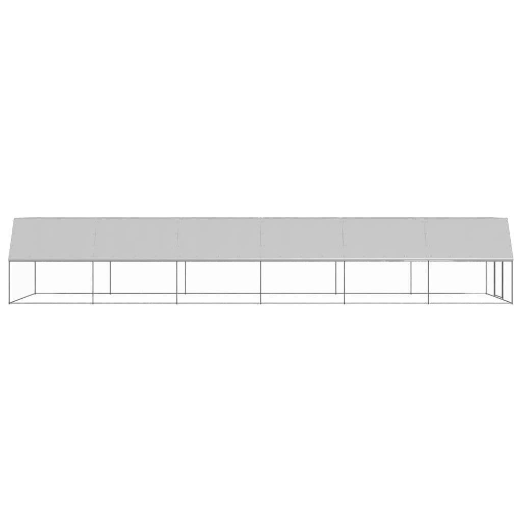 vidaXL Hühnerstall, Outdoor-Hühnerkäfig 3x12x2 m Verzinkter Stahl