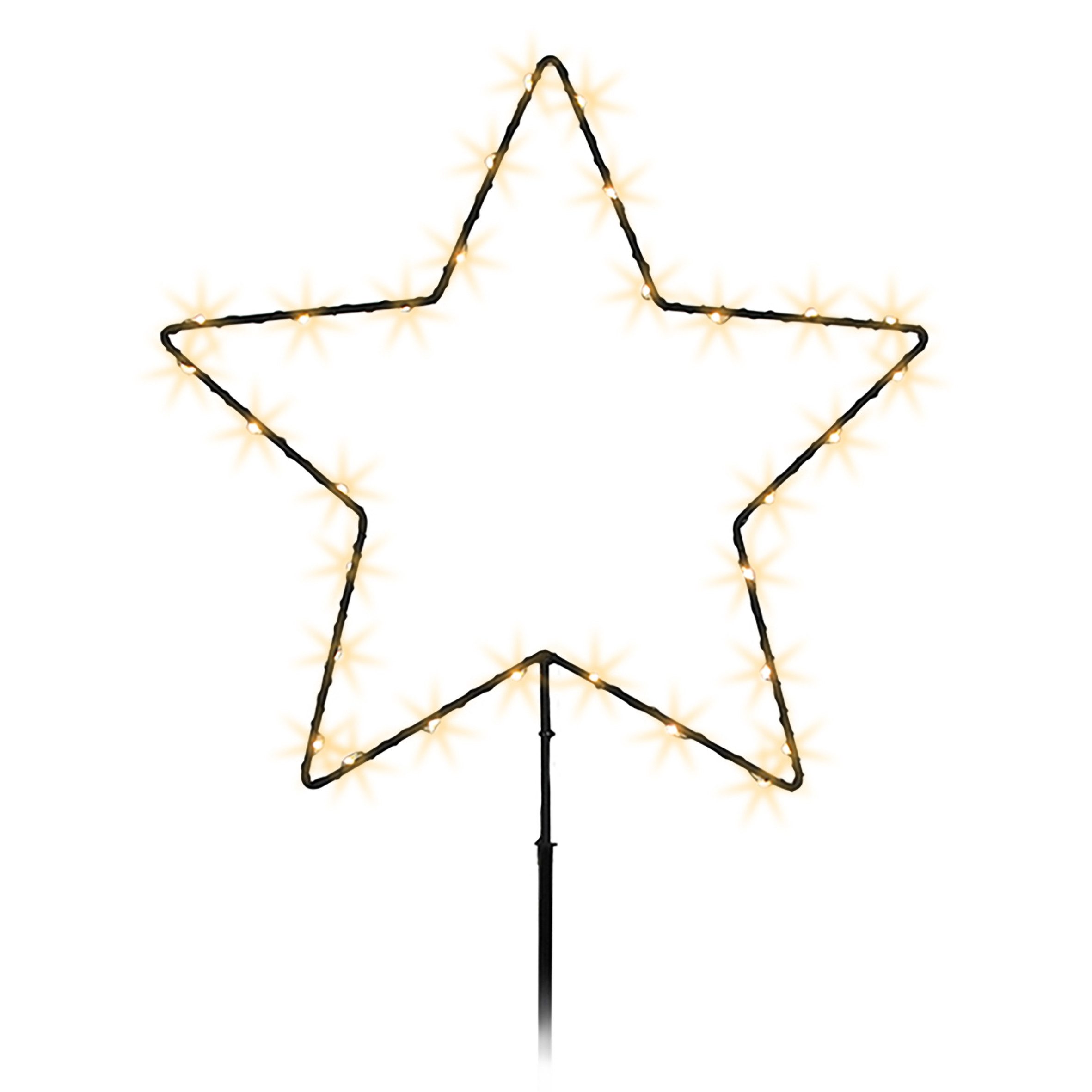 Spetebo LED Stern Gartenstecker Stern Silhouette, mit Timer Funktion, LED f günstig online kaufen