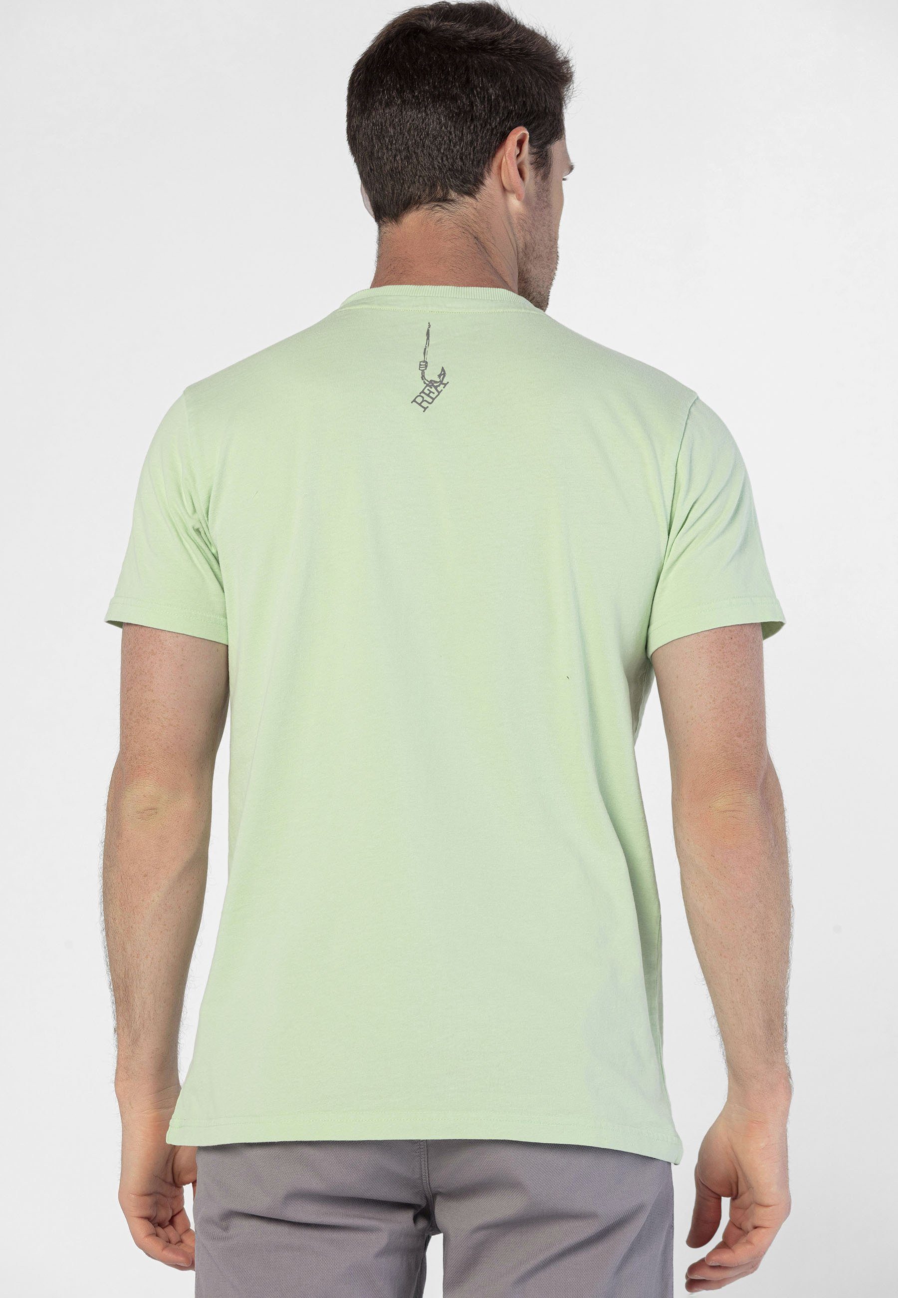Herren Shirts ROUTEFIELD T-Shirt Thori mit Fisch-Print