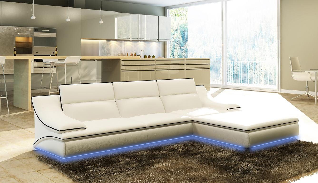 Wohnlandschaft Ecksofa Sofa Leder Sofas Couch XXL, Design Eck JVmoebel Polster Europe in Made