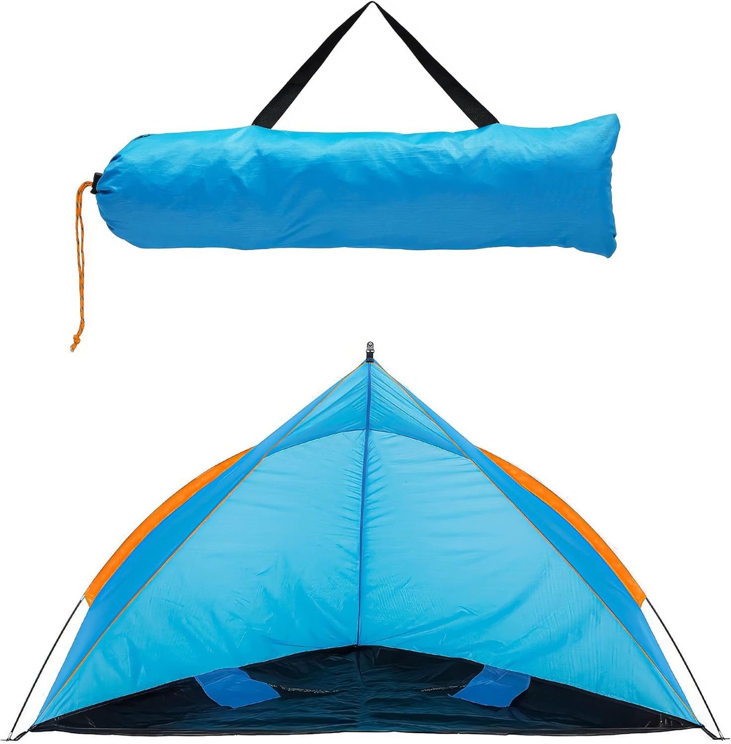 Blumixx Strandmuschel Pop Up Strandmuschel, Windschutz & Sonnenschutz, Personen: 3, kompakt faltbar, leichtes Reise-Strandzelt