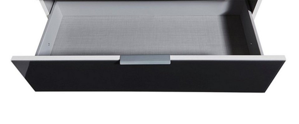 Wimex Nachtkonsole Easy Plus (1 St), 52x38x58cm weiß eiche grau Glas