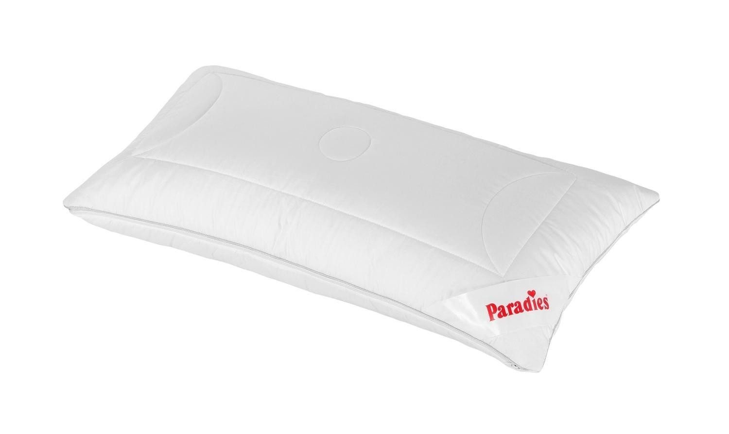 Paradies Kopfkissen SOFTY DUETT PLUS, 80 x 40 cm, Füllung: Textilfaserkügelchen, Bezug: Bio-Baumwolle, Seitenschläfer, Bauchschläfer, Rückenschläfer