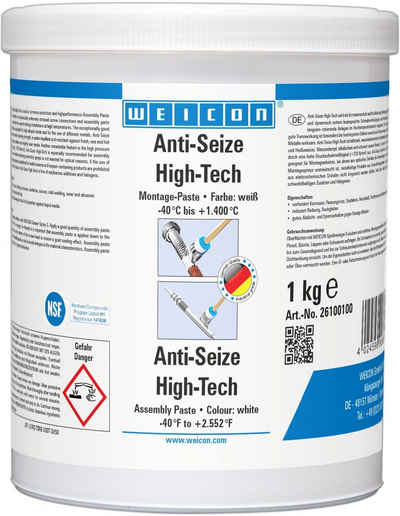 WEICON Montagepaste Anti-Seize High-Tech Montagepaste, metallfreie Schmiermittelpaste, 1000 g
