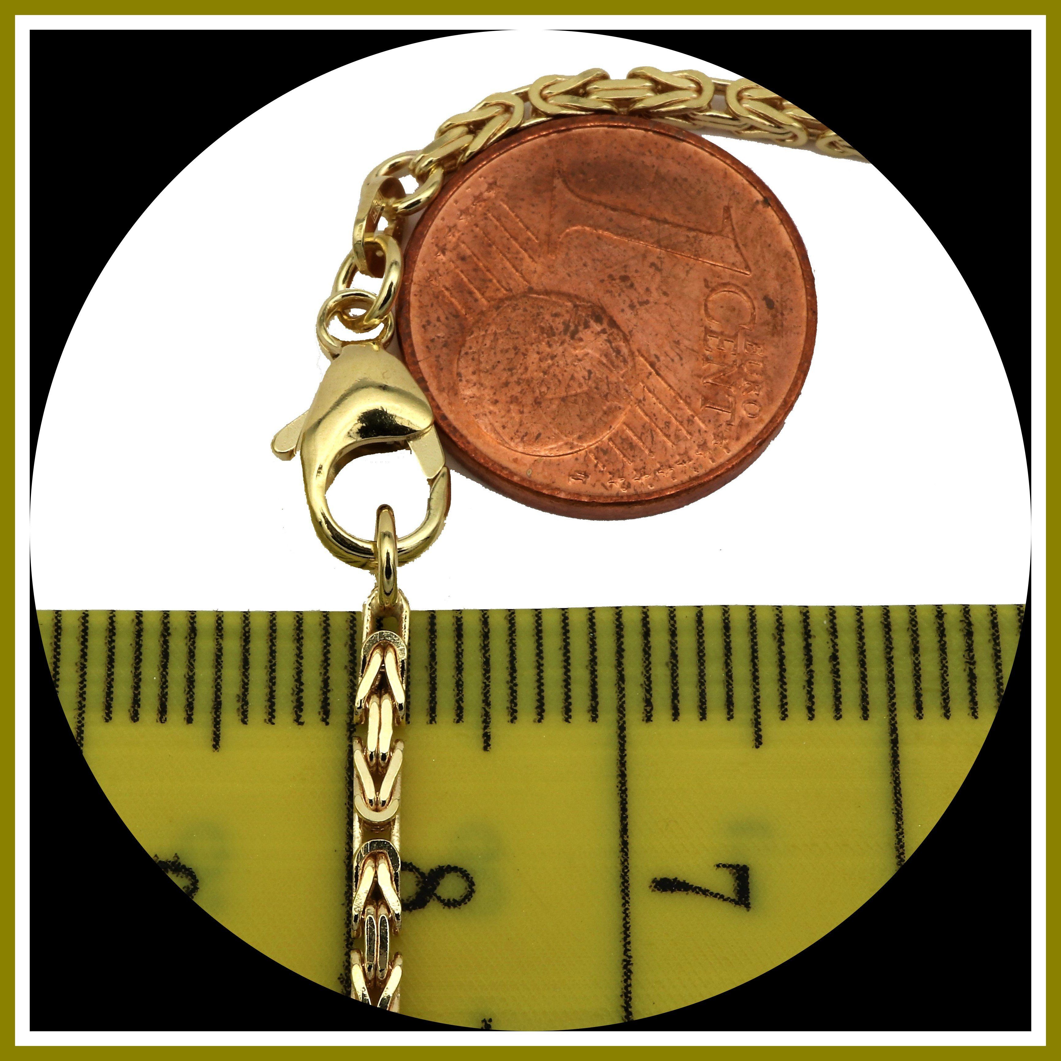 G & J Collier Königskette 333/8K oder 585/14K Gold 1,8mm 45-60cm Damen Halskette, Made in Germany – Bild 4 von 5