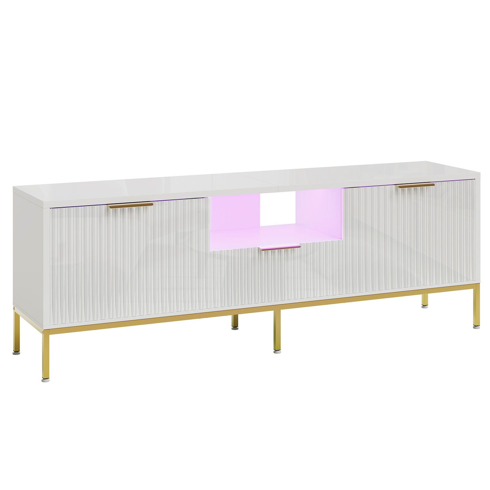 Bestier TV-Schrank TV-Schrank Lowboard für 65 Zoll & kleinere TVs, 144.8 x günstig online kaufen