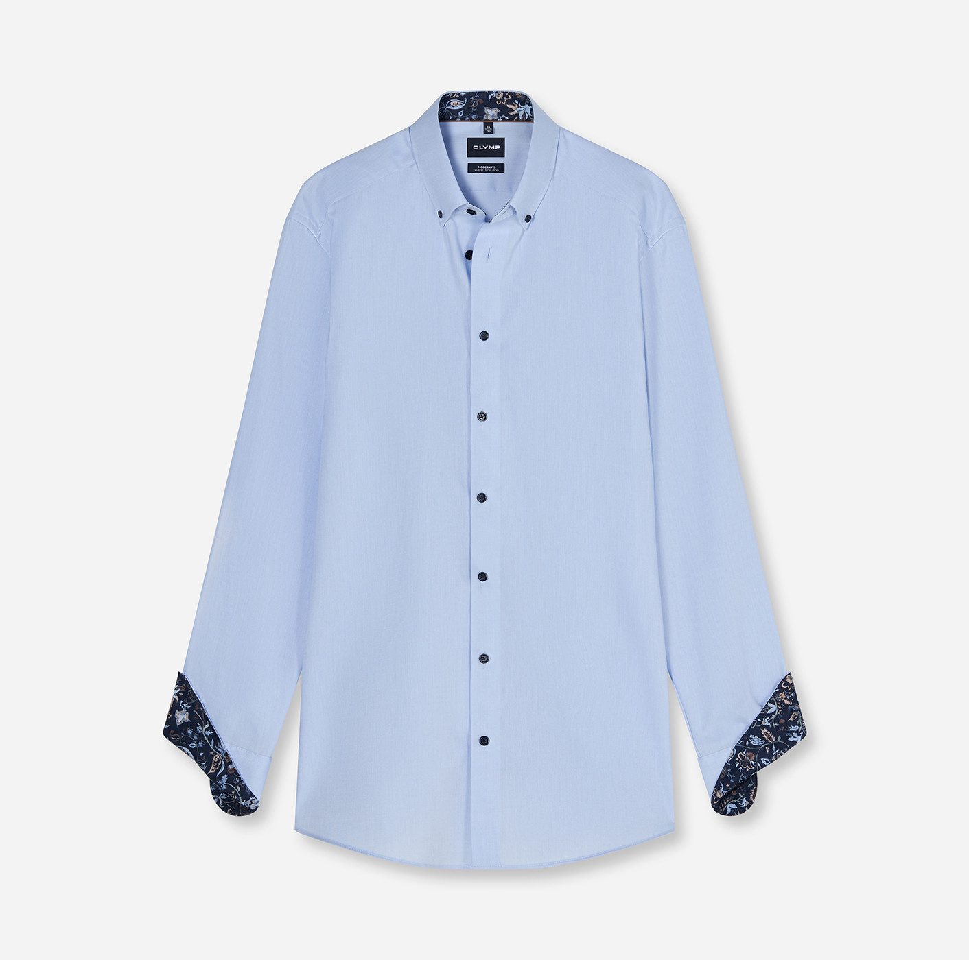 OLYMP Langarmhemd Luxor Businesshemd, Button-down-Kragen, Modern Fit