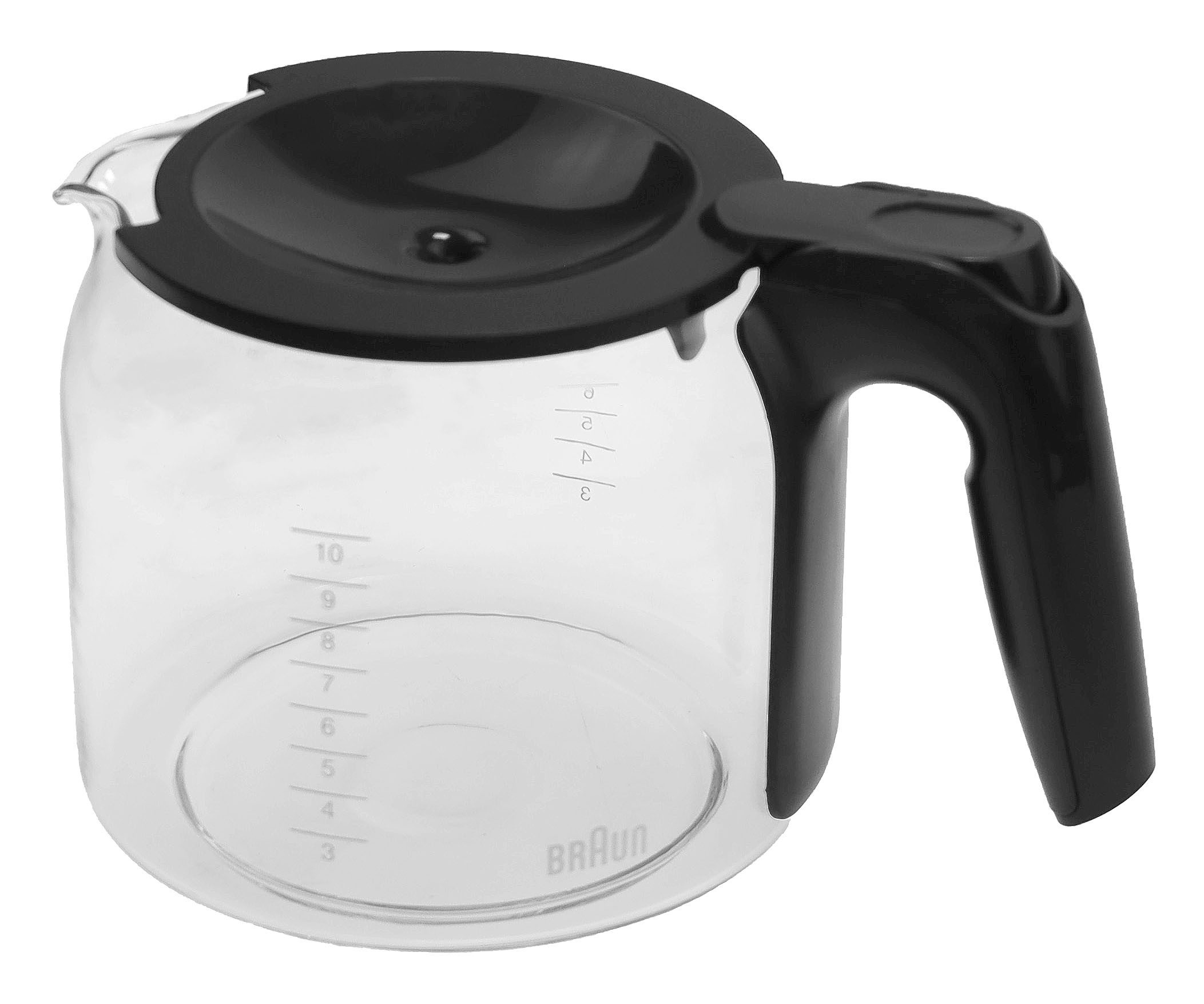 De'Longhi Kaffeekanne Braun 7313210654 Glaskanne für KF3100WH KF3120WH PurEase Kaffeemaschin