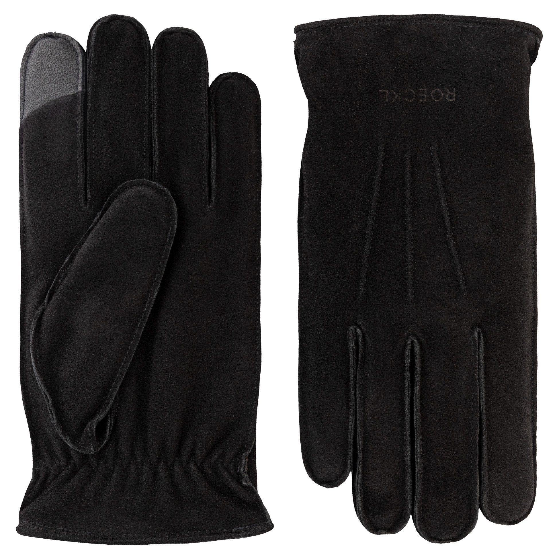 Roeckl Lederhandschuhe HUDSON Lederhandschuhe mit geprägtem Roeckl-Logo