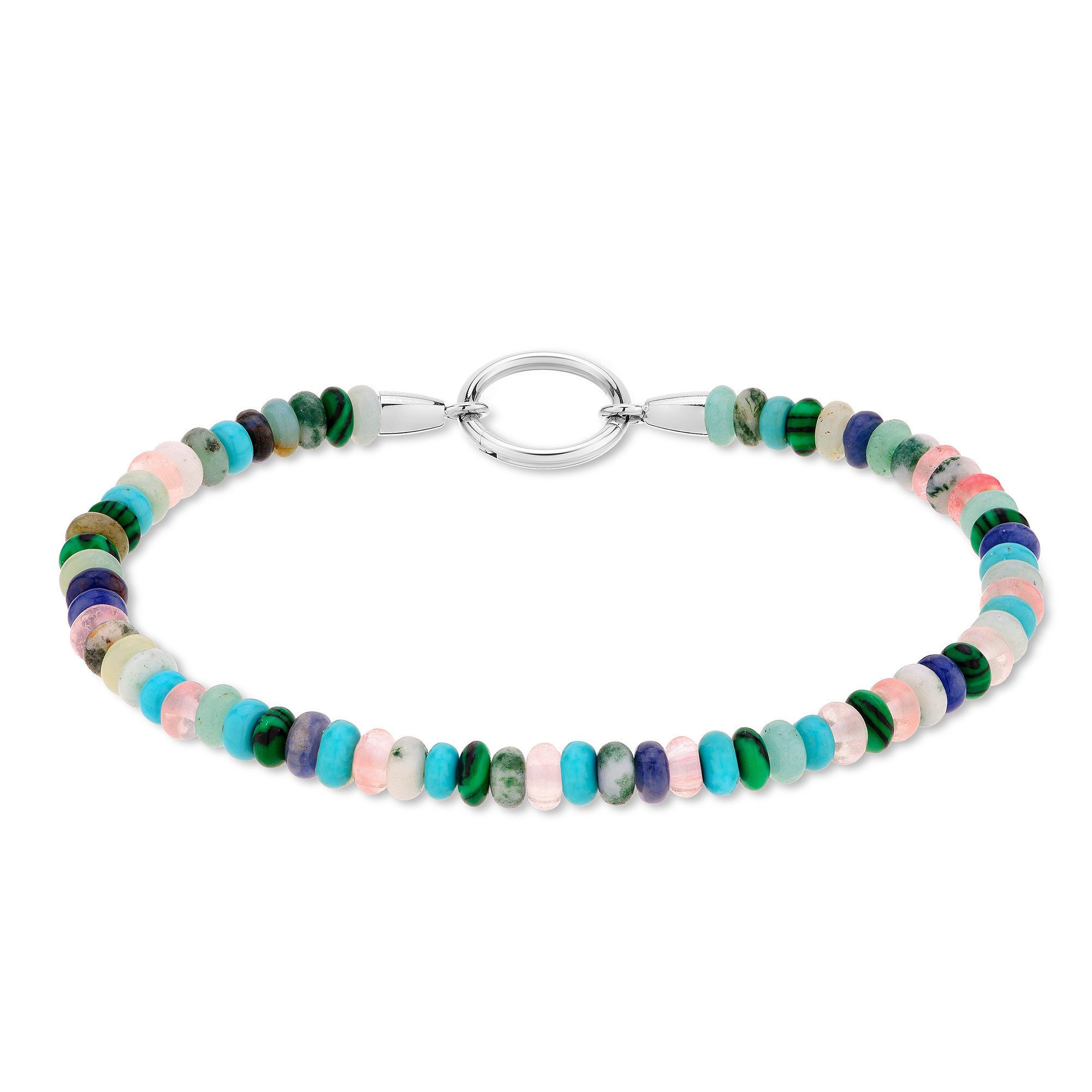 Tamaris Charm-Armband Schmuck Geschenk Edelstahl Armkette All About Beads, mit Naturstein