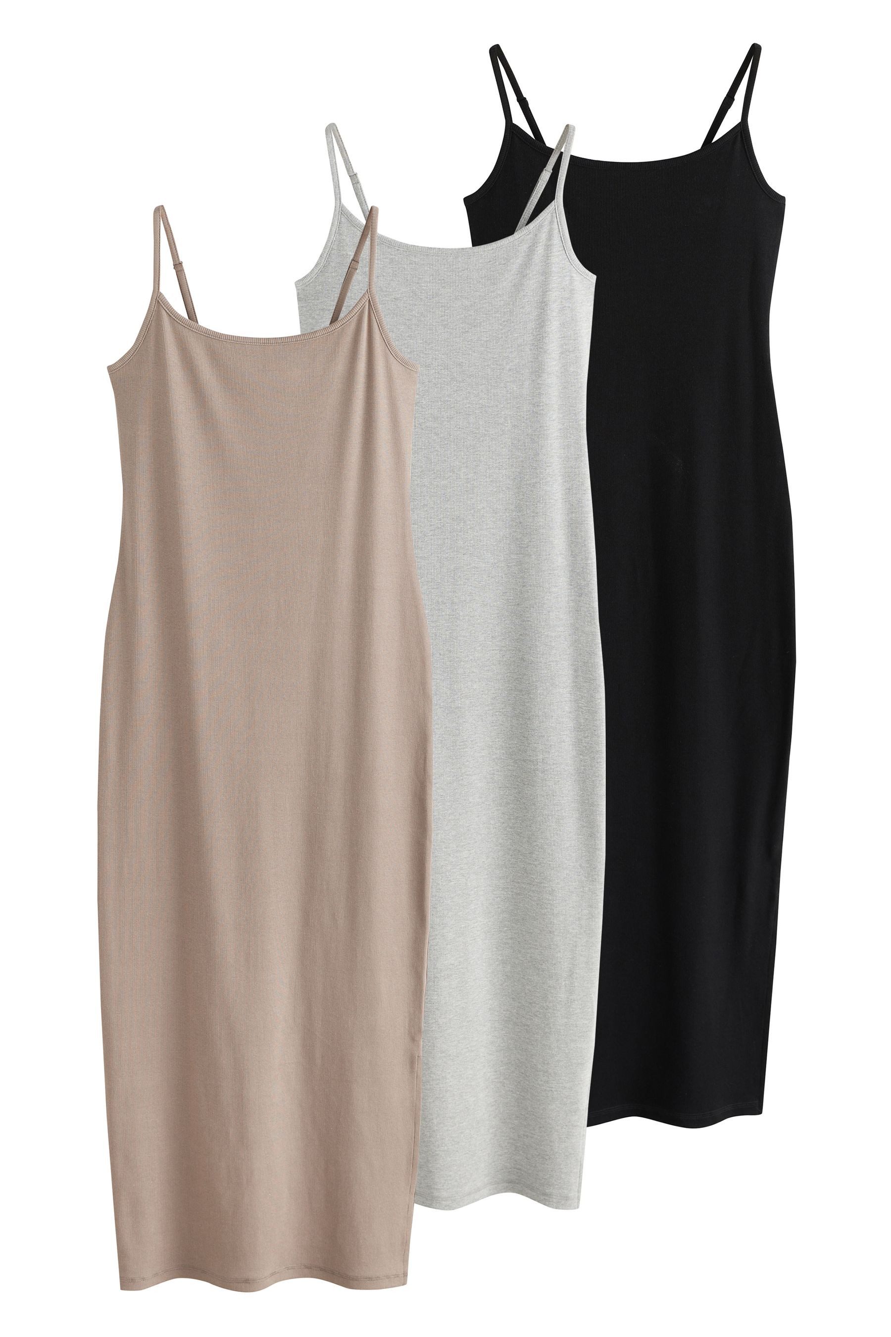 The Set Trägerkleid The Set geripptes Trägerkleid, 3er-Pack (3-tlg) günstig online kaufen