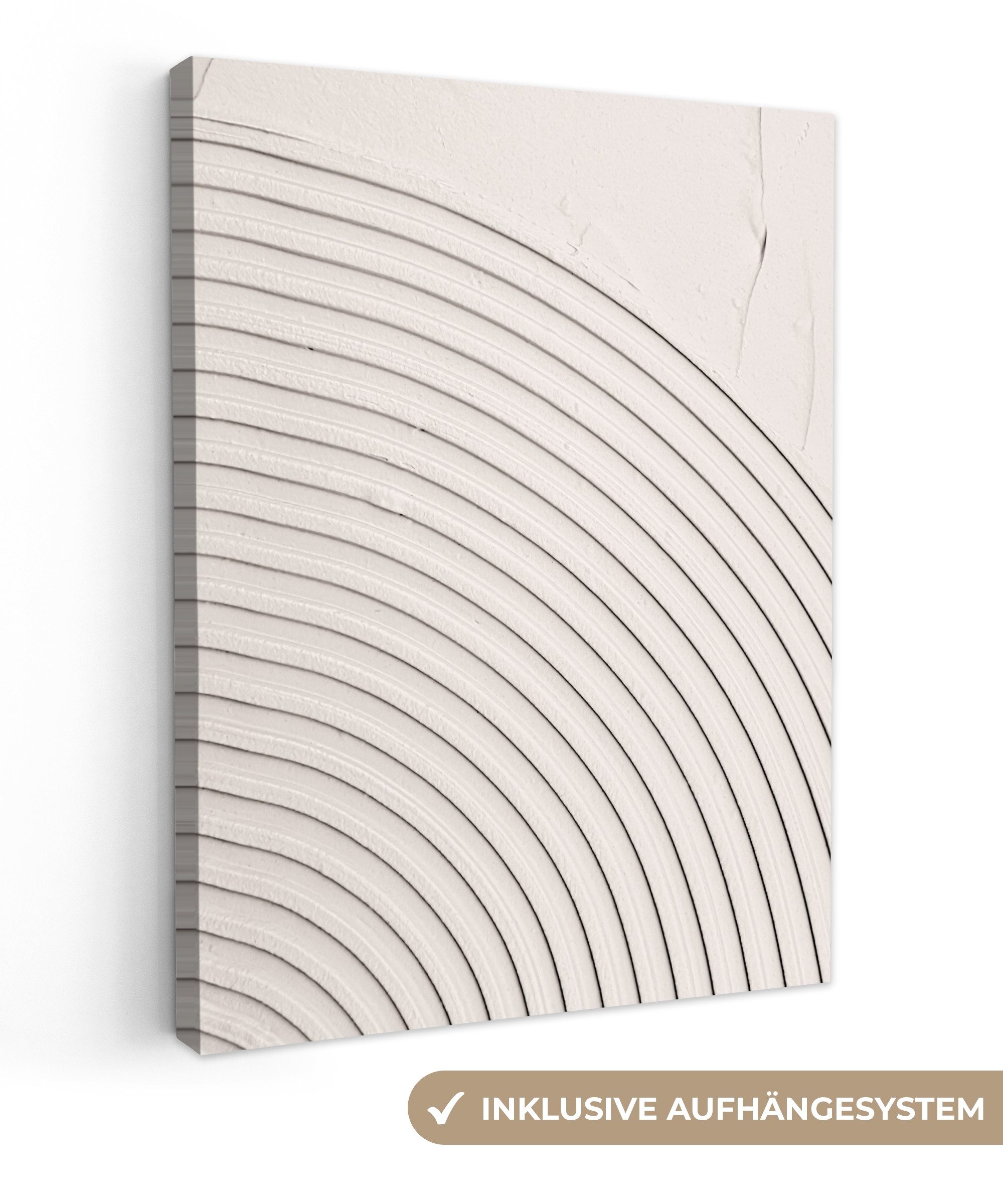 Leinwandbild Kunst - Weiß - Linien - Abstrakt