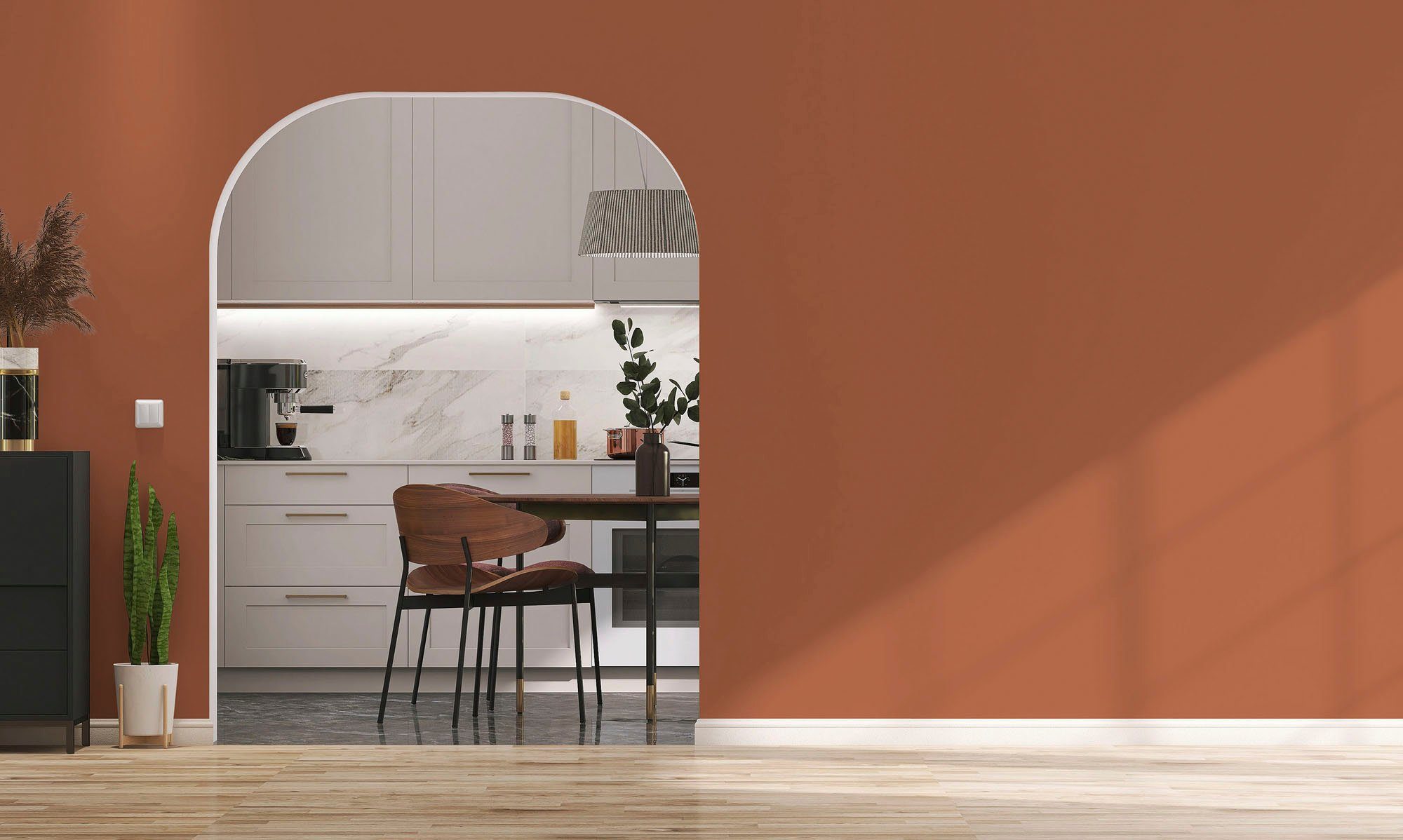 Création ideal Innenwandfarbe orange, Premium orange A.S. PURO Wohnzimmer, Tuchmatt c9005 dusty Küche, für Orange Flur Farbwelt Schlafzimmer, Wandfarbe dusty und